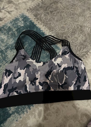 Gri Kamuflaj Desenli Spor Sütyeni - Görsel 2