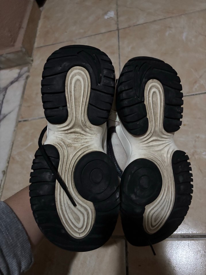 Gri Beyaz Yılan Desenli Bağcıklı Kadın Spor Ayakkabı - Görsel 4