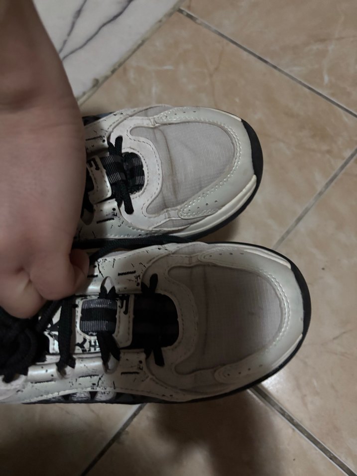 Gri Beyaz Yılan Desenli Bağcıklı Kadın Spor Ayakkabı - Görsel 5