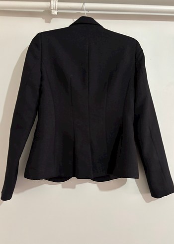 Düğmeli Siyah Kadın Blazer Ceket - Görsel 2