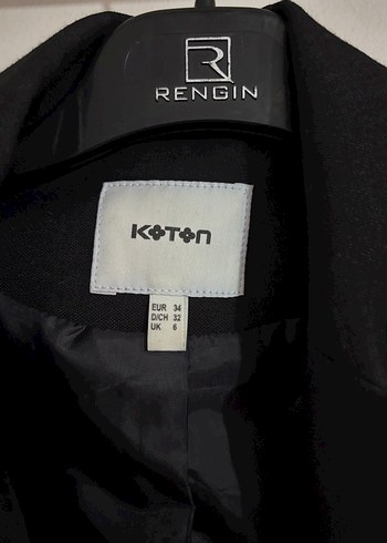 Düğmeli Siyah Kadın Blazer Ceket - Görsel 3