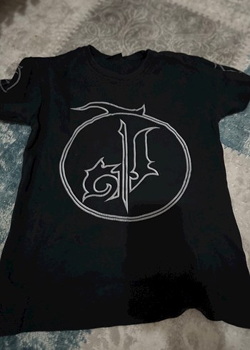 Siyah Gotik Desenli Kısa Kollu Polo Tişört - Görsel 2