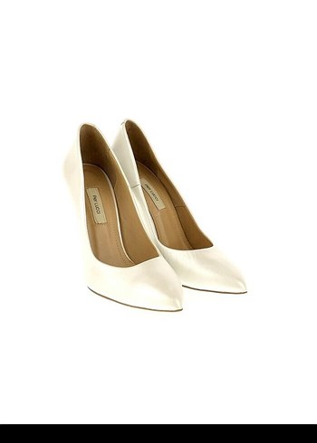 Beyaz İnce Topuklu Kadın Stiletto - Görsel 2