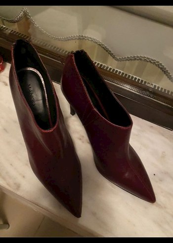 Mango Deri Stiletto Topuklu Kadın Bot - Görsel 2