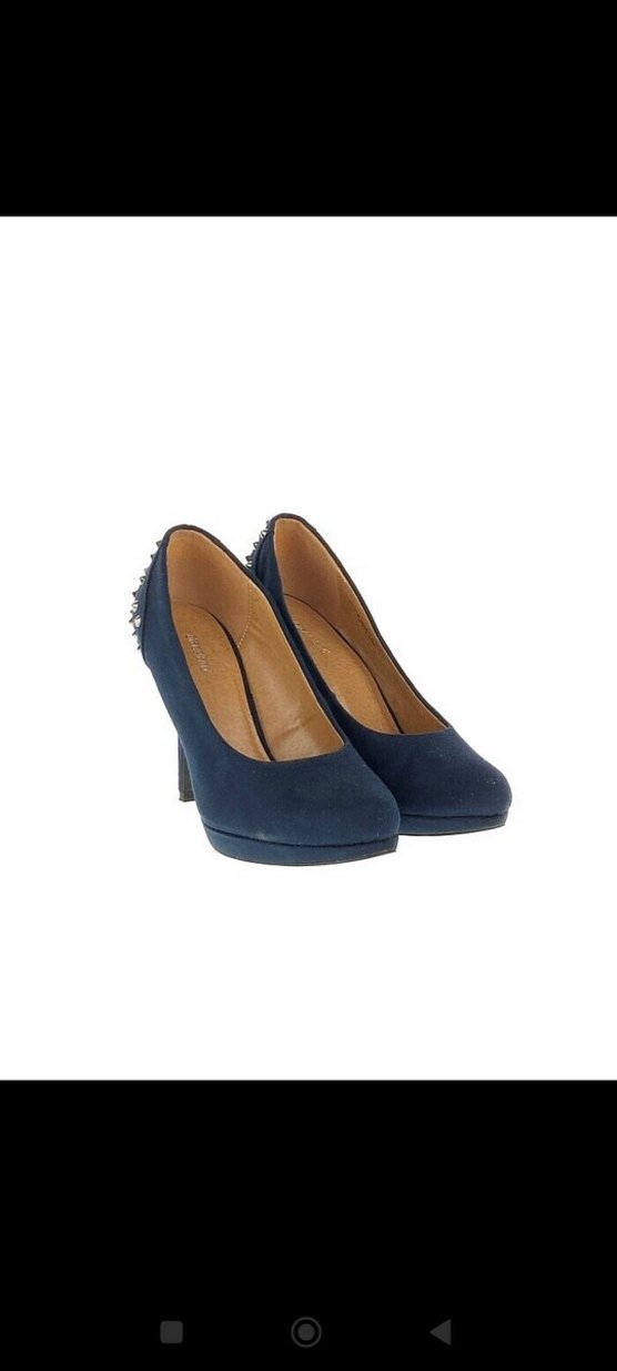 Mavi Süet Stiletto - Görsel 2