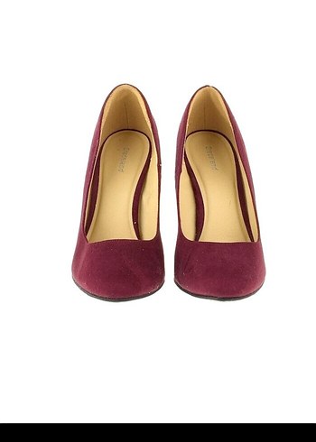 Graceland bordo Süet Stiletto Kadın Ayakkabı - Görsel 3