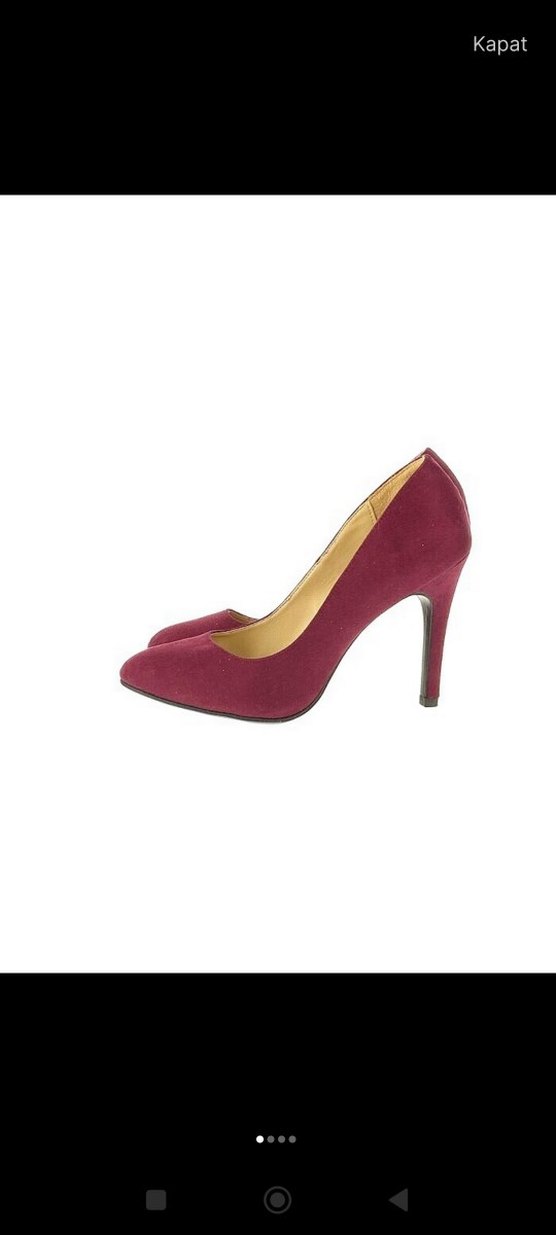Graceland bordo Süet Stiletto Kadın Ayakkabı - Görsel 2