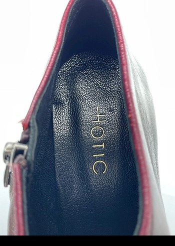 Kahverengi topuklu Deri Bot - Görsel 4