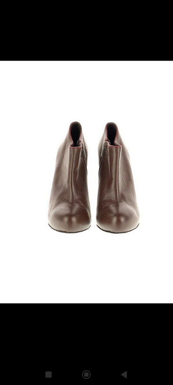 Kahverengi topuklu Deri Bot - Görsel 3