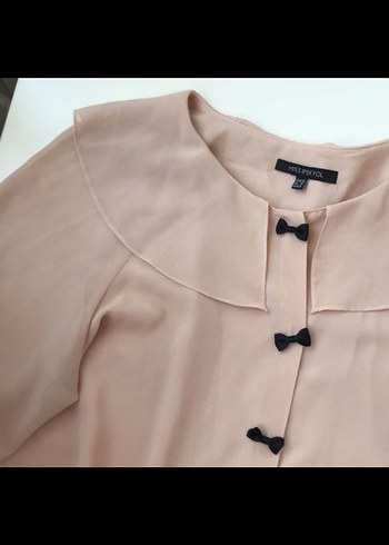 İpekyol pudra rengi gömlek - Görsel 4