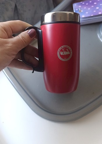 Kırmızı Termoslu Seyahat Kupası - Görsel 3