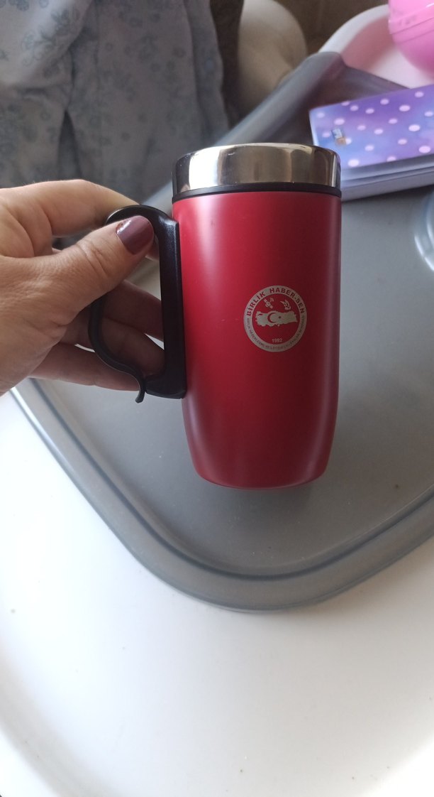 Kırmızı Termoslu Seyahat Kupası - Görsel 3