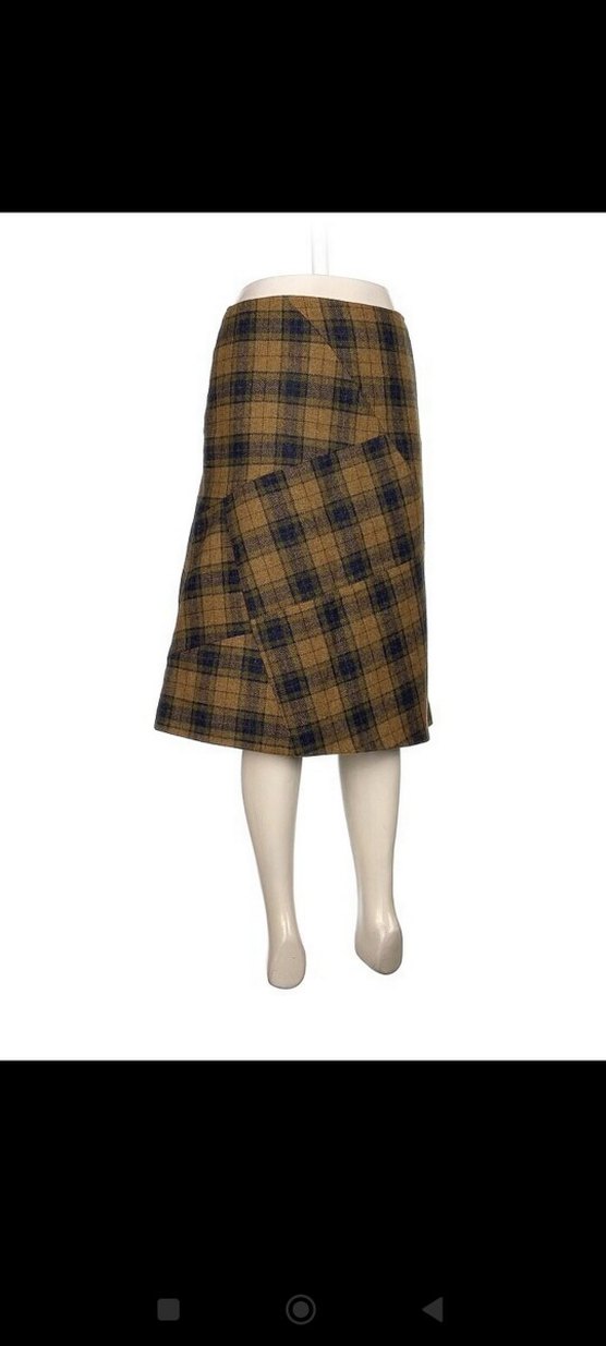 Kahverengi Ekose Midi Etek - Görsel 2