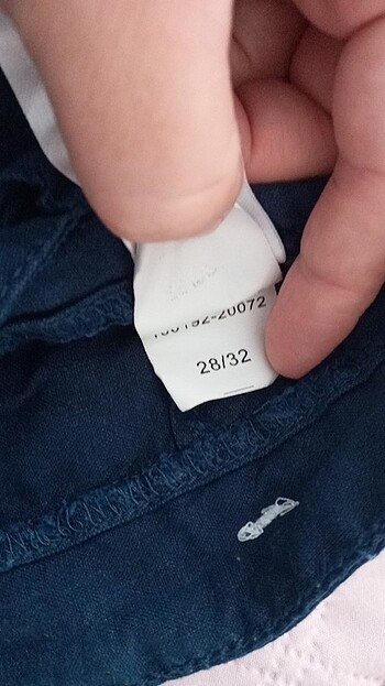28 Beden Mavi keten pantolon