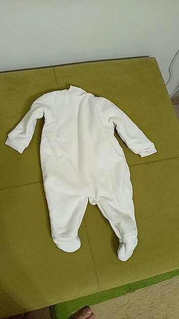 3-6 Ay Beden beyaz Renk Bebek tulum