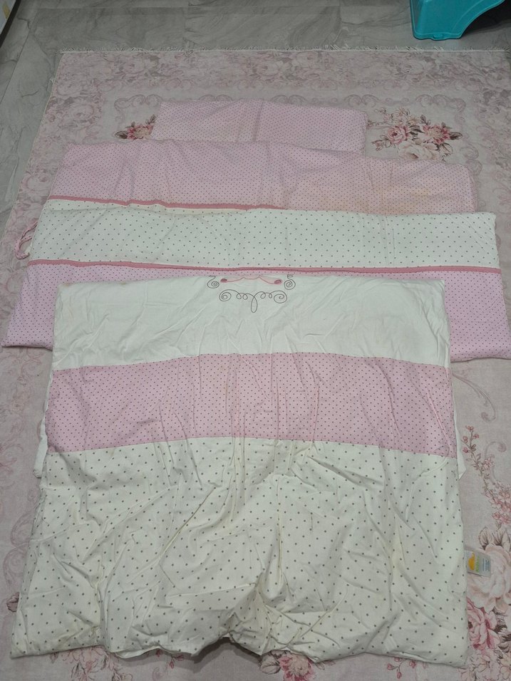 Nakışlı Pembe Pamuklu Çocuk Uyku Aksesuarı - Görsel 3