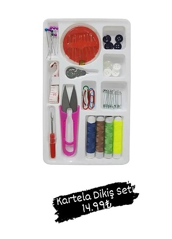 Kartela dikiş seti