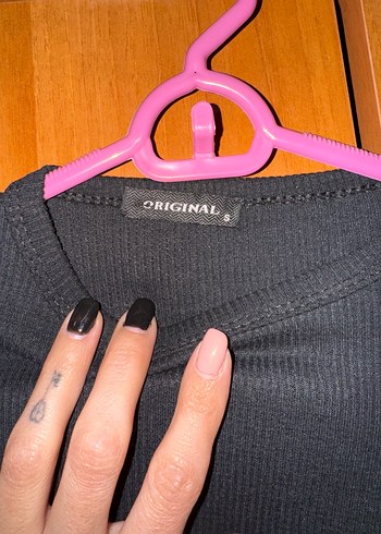 Siyah, Uzun Kollu, İnce Kesim Kadın Kazak - Görsel 2