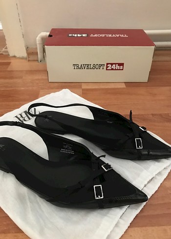 Siyah Stiletto Topuklu Kadın Babet