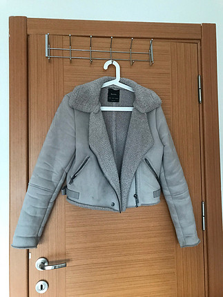 BERSHKA GRİ BİKER MONT