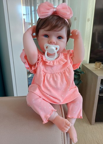 Diğer reborn bebek ,Pembe Fiyonklu Bebek Oyuncak