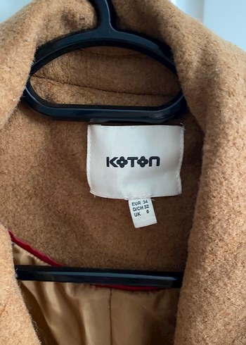 Koton Tek Düğmeli Camel Rengi Kaban