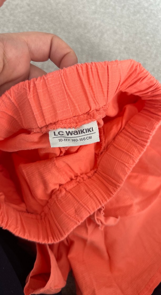 Kırmızı Mini Keten Şort - Görsel 2