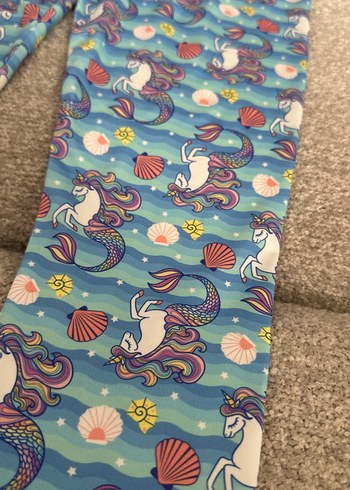 Kız Çocuk Baskılı Renkli Tayt - Görsel 2