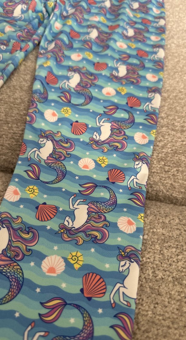 Kız Çocuk Baskılı Renkli Tayt - Görsel 2