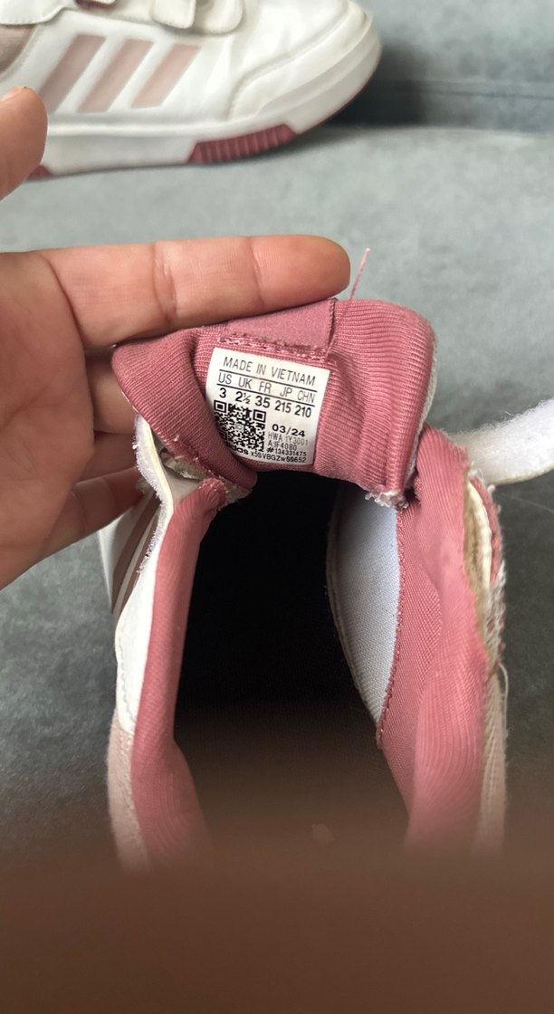 Kız Çocuk Pembe Cırt Cırtlı Spor Ayakkabı - Görsel 4