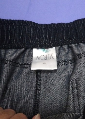 Siyah  Mini Denim Şort - Görsel 2