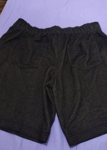 Siyah  Mini Denim Şort - Görsel 3