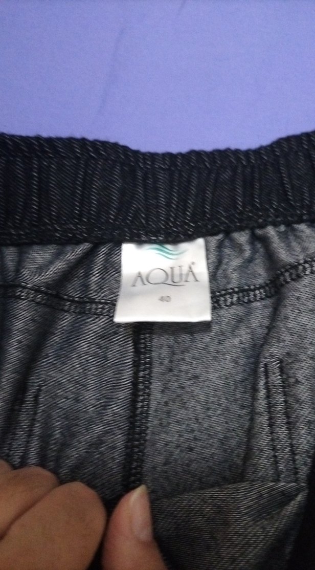 Siyah  Mini Denim Şort - Görsel 2