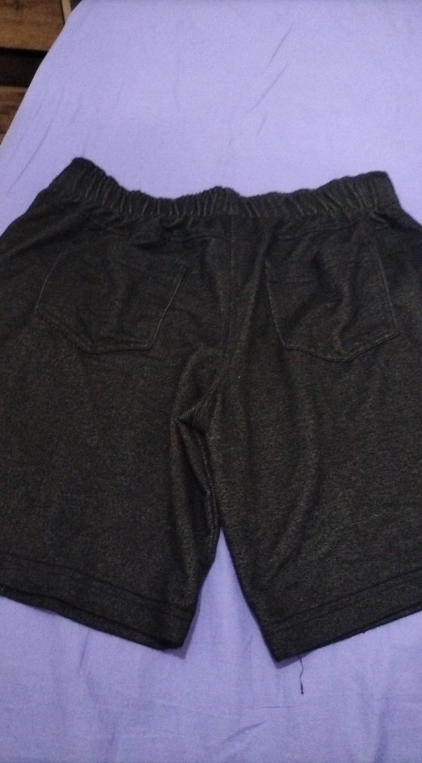 Siyah  Mini Denim Şort - Görsel 3