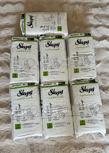 Sleepy Natural Yenidoğan Bebek Bezi 42'lix7