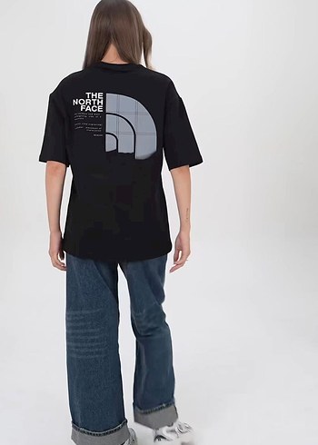 The North Face Baskılı Siyah Unisex Tişört - Görsel 2