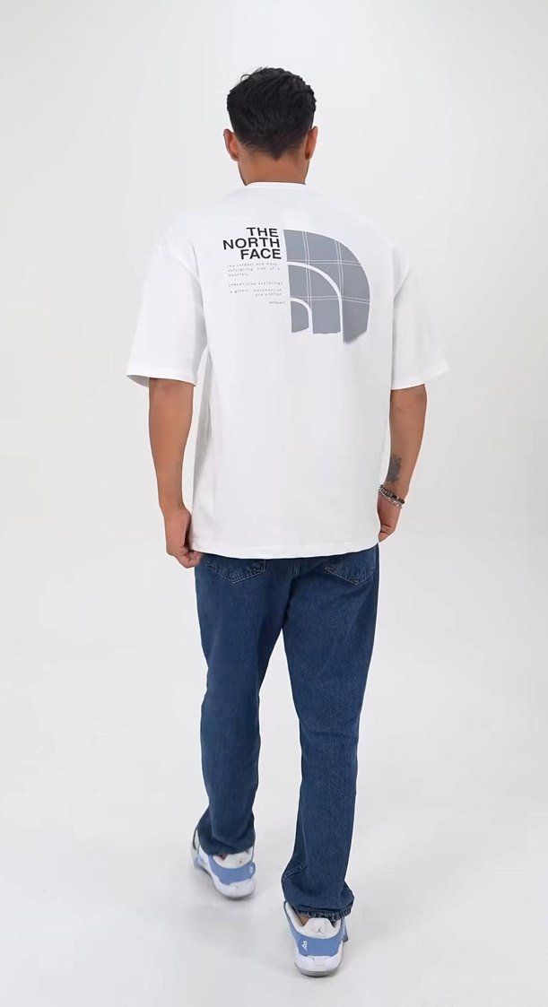 The North Face Baskılı Beyaz Unisex Tişört - Görsel 2