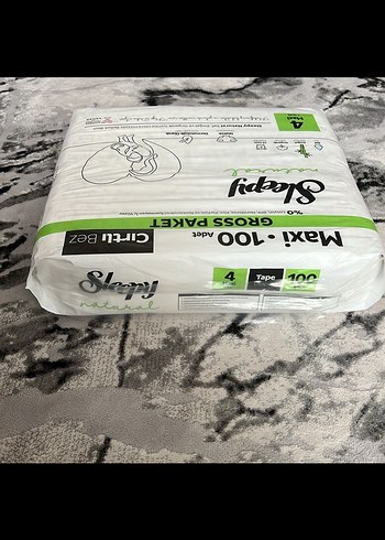 4 Beden: 7-18 kg Beden Sleepy Natural Bebek Bezi Maxi 100'lü