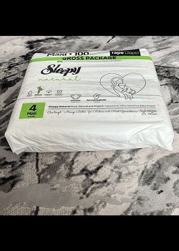 Sleepy Natural Bebek Bezi Maxi 100'lü