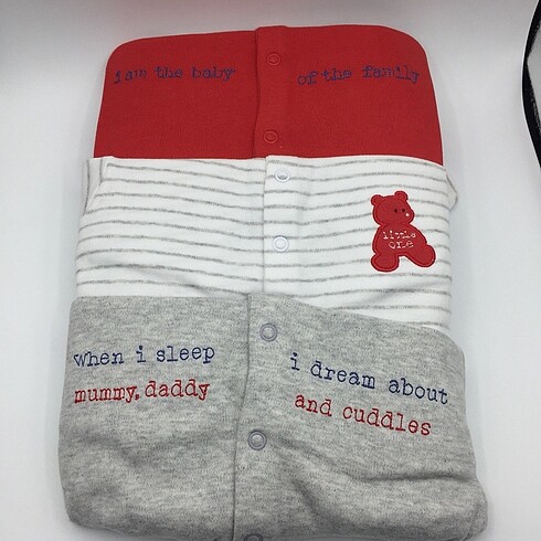 Mothercare Baby Unisex 3 Renk Sleepsuits/Body (6-9 ay)