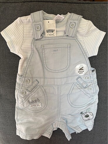 Next Baby Unisex Salopet İkili Takım (3-6 Ay)