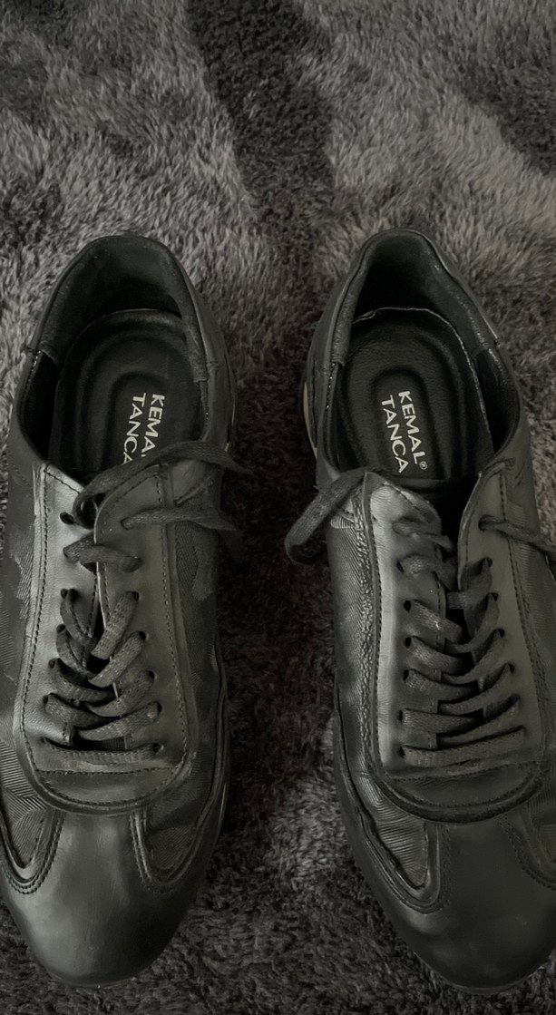 Siyah Deri Erkek Spor Ayakkabı - Görsel 2