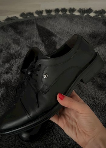 Erkek Siyah Deri Klasik Ofis Ayakkabısı - Görsel 2