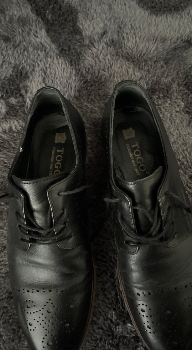 Erkek Siyah Deri Klasik Ofis Ayakkabısı - Görsel 2