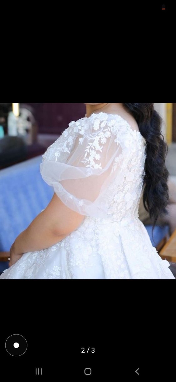 Beyaz  Klasik Prenses Gelinlik - Görsel 2