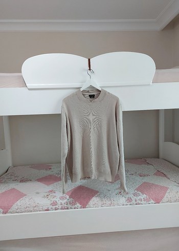 Massimo Dutti Erkek Bej Triko Kazak