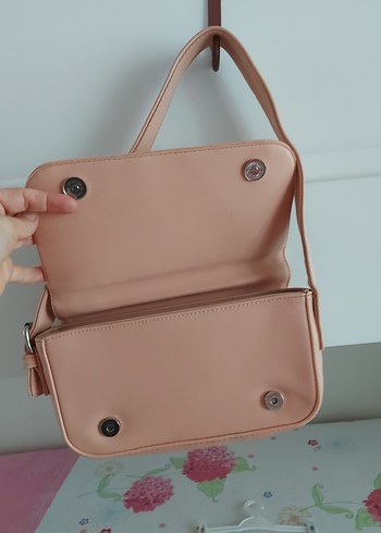 Beden ten rengi Renk Bej Suni Deri Minimalist Kadın Çanta