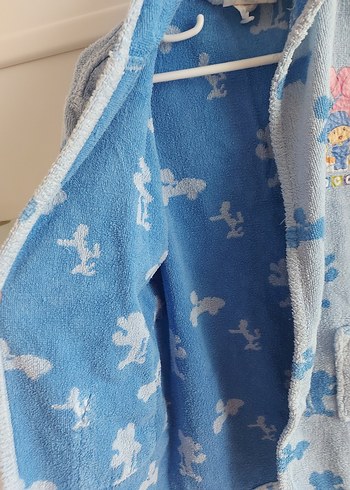 Erkek Çocuk Mavi Batik Desenli Bornoz - Görsel 5