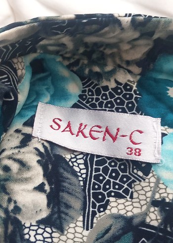 Mavi Çiçek Desenli Uzun Bohem Elbise - Görsel 7