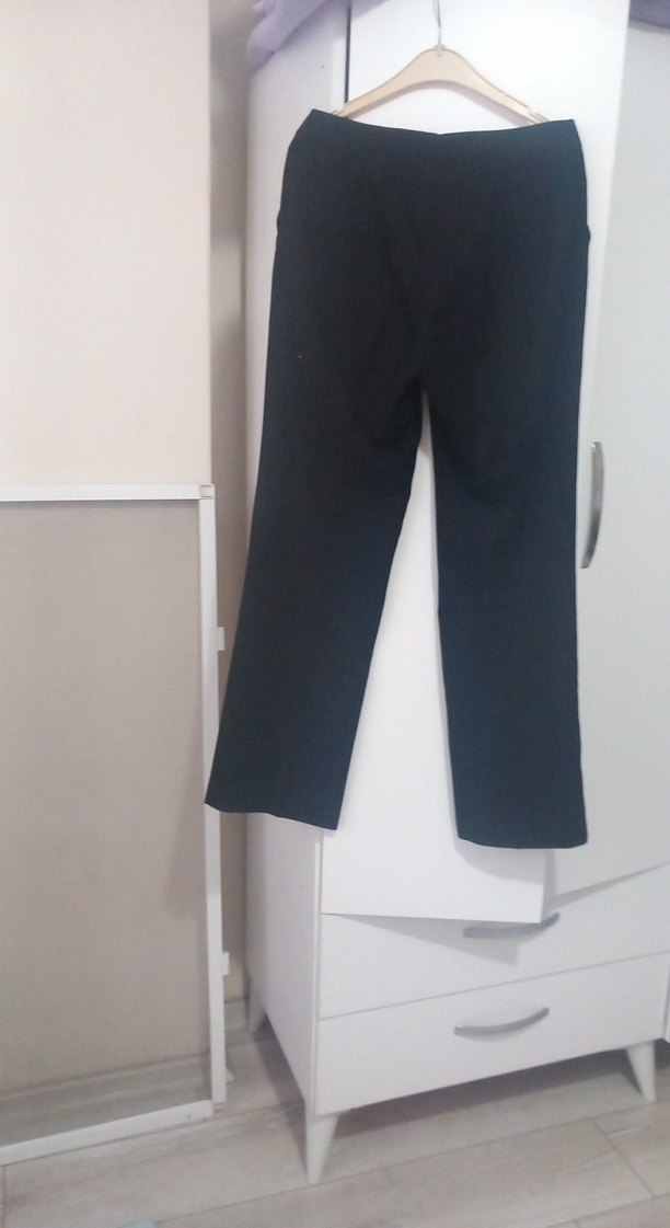 Siyah Kadın Kumaş Pantolon - Görsel 4